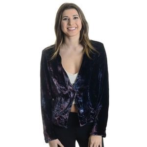 NEW- Gypsy 05 Women's Silk Blend Velvet Blazer Jacket Xs
